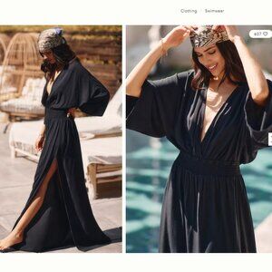 Anthropologie Size Large LSpace Black Sungazer Maxi Dress